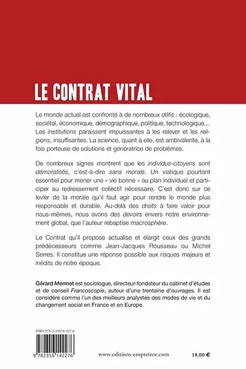 Contrat Vital (Le) - Pour un monde moral et durable