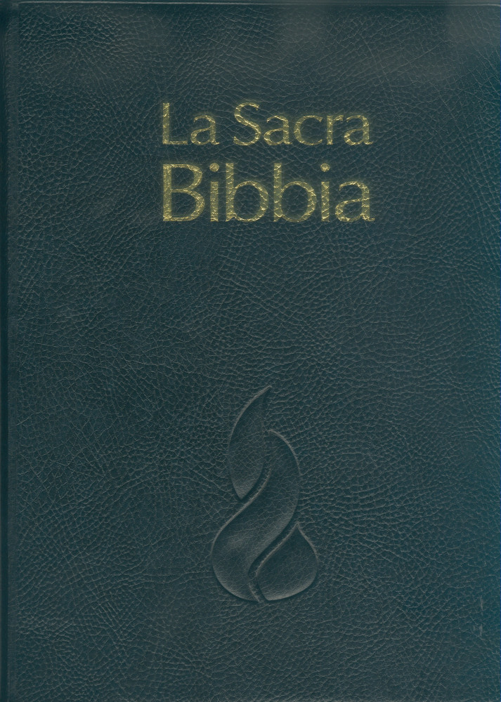 ITALIEN, BIBLE NR, ETUDE A PARALLELES, SOUPLE, NOIR, PVC, COINS ARRONDIS
